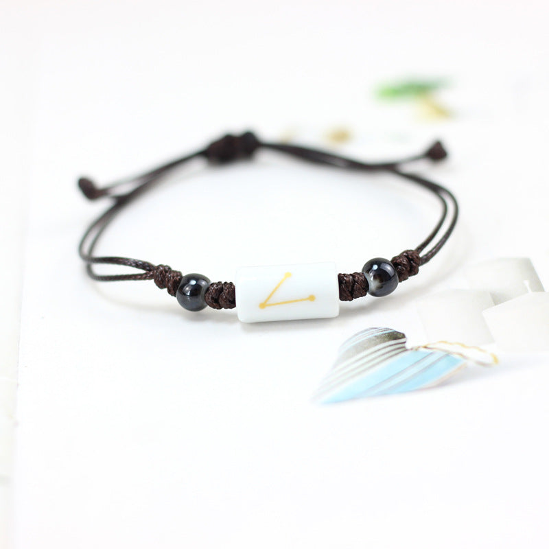 Wholesale Twelve Constellation Ceramic Couple Bracelet